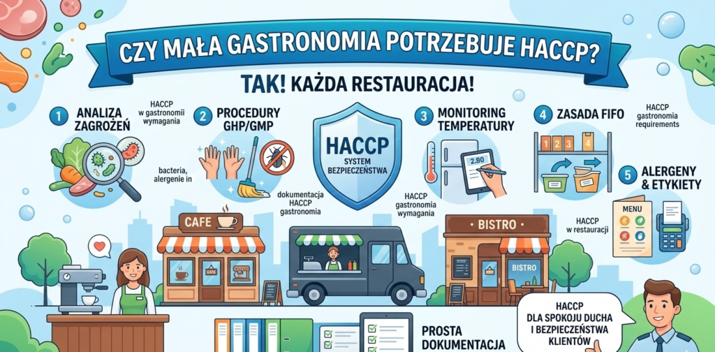 HACCP w małej gastronomii – czy każda restauracja musi go mieć? (Przewodnik 2026) haccp gastronomia, dokumentacja haccp, wymogi sanepidu, własna restauracja, prawo żywnościowe.
