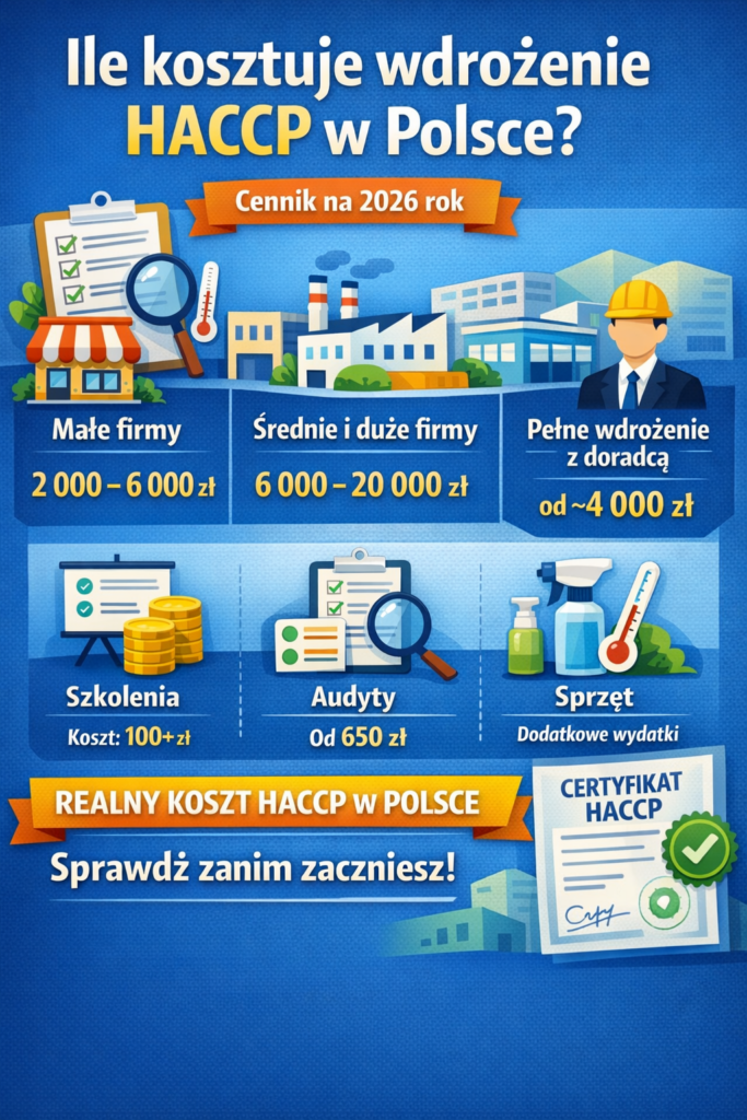 ile kosztuje wdrożenie haccp w polsce kompleksowy przewodnik 2026