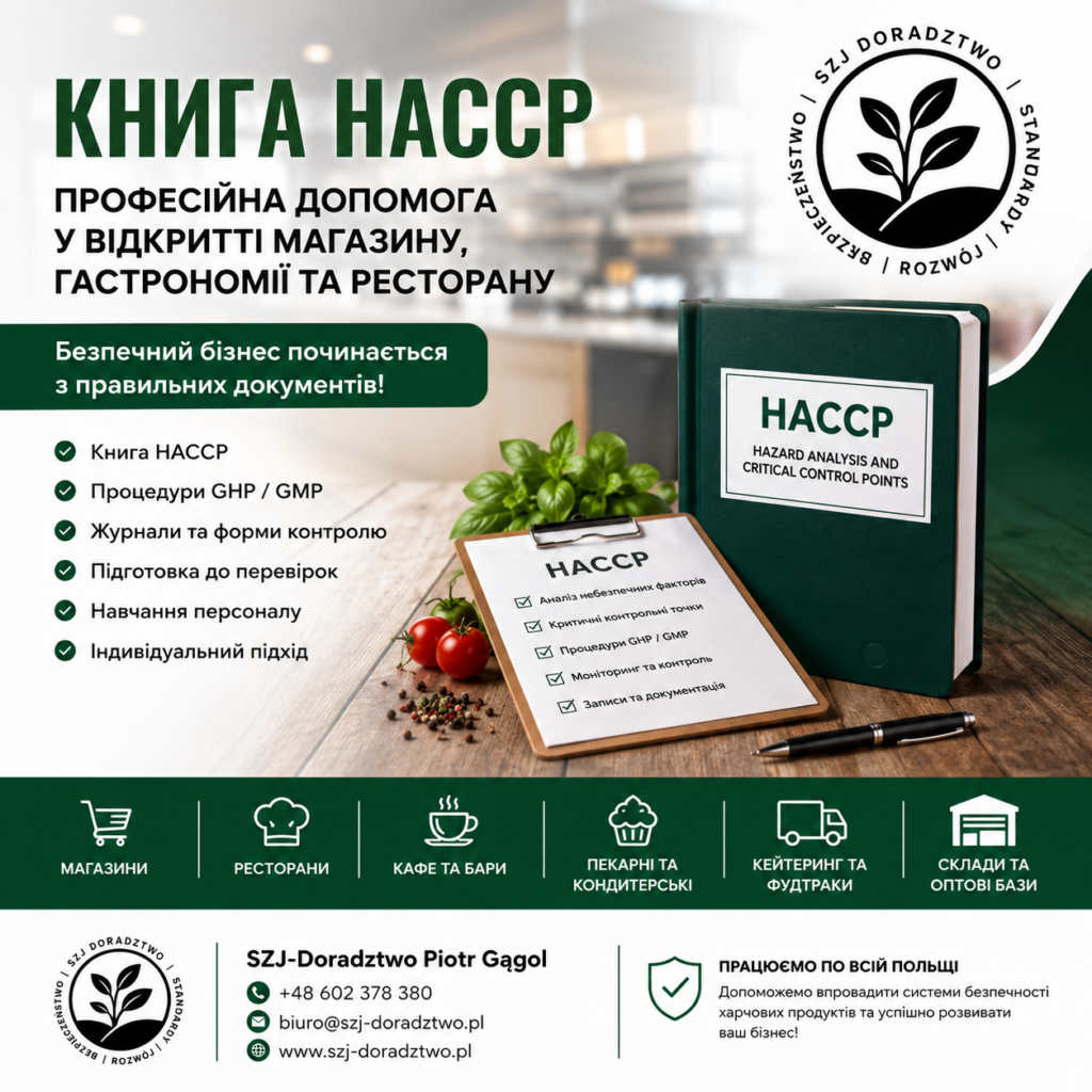 ПРОФЕСІЙНА ДОПОМОГА У СФЕРІ БЕЗПЕЧНОСТІ ХАРЧОВИХ ПРОДУКТІВ